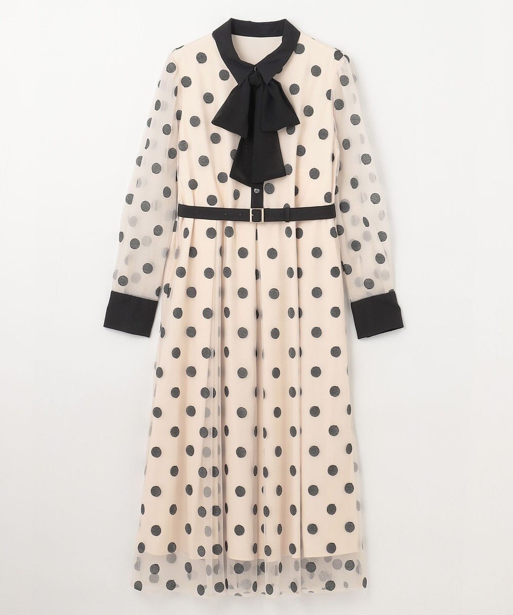 GRACE CONTINENTAL ラメドット刺繍ドレス