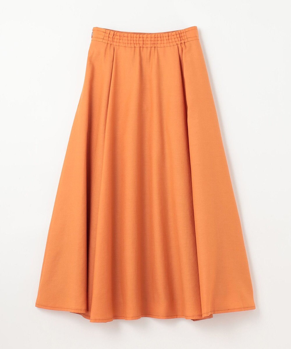 GRACE CONTINENTAL リネンタッチタックフレアスカート 