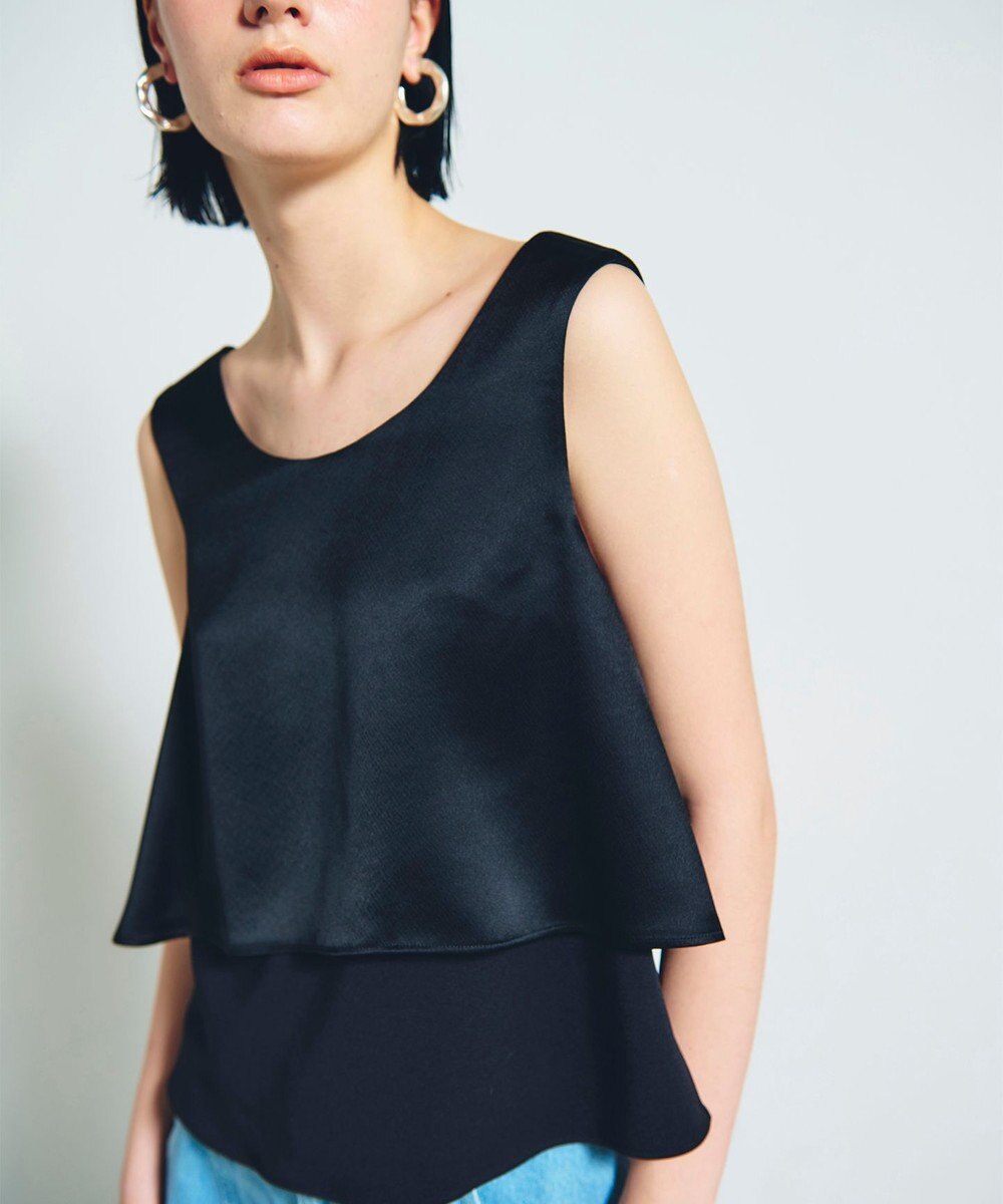 GRACE CONTINENTAL バックコンシャスサテンノースリーブ 