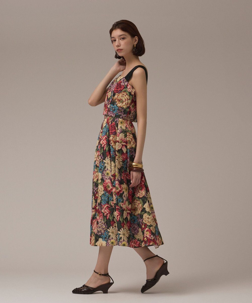 GRACE CONTINENTAL アンティークフラワータックスカート 