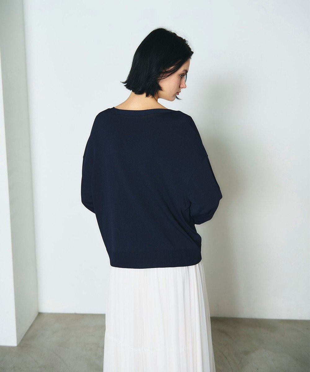 GRACE CONTINENTAL ルーズVネックニットカーディガン