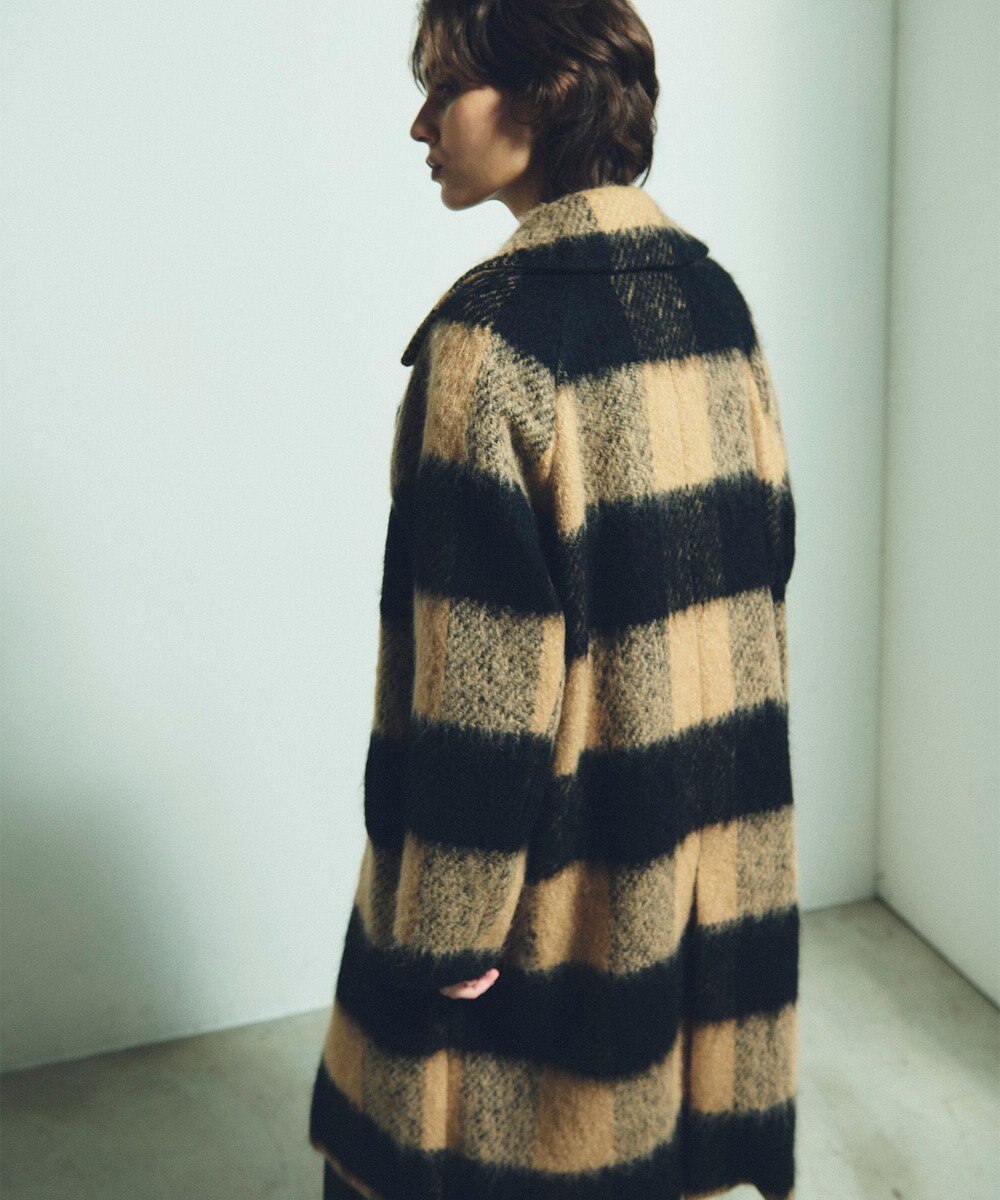 GRACE CONTINENTAL シャギーチェックチェスターコート