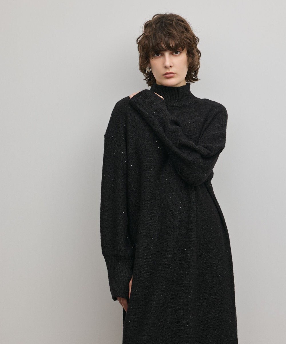 GRACE CONTINENTAL スパンコールニットワンピース 