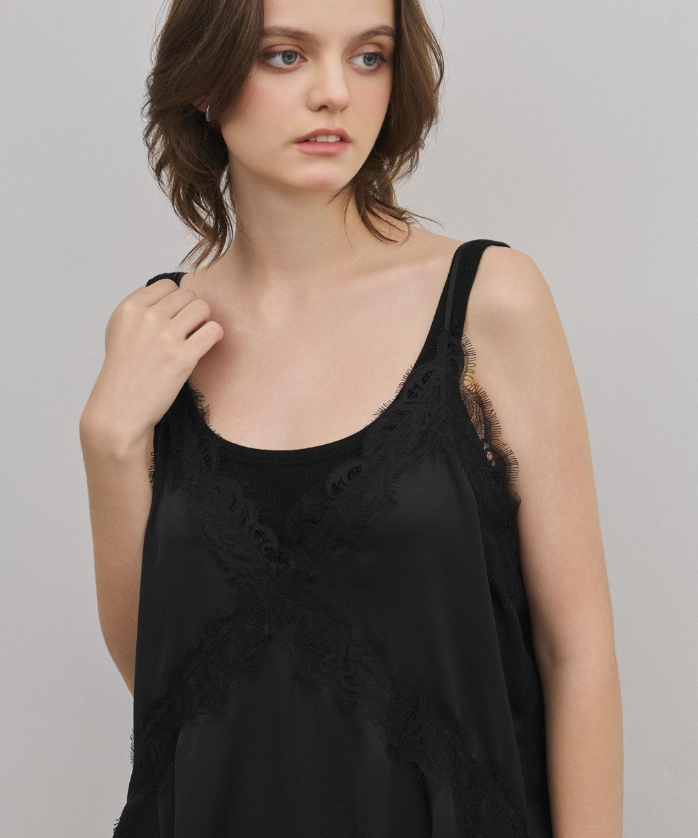 GRACE CONTINENTAL サテンレースキャミ 