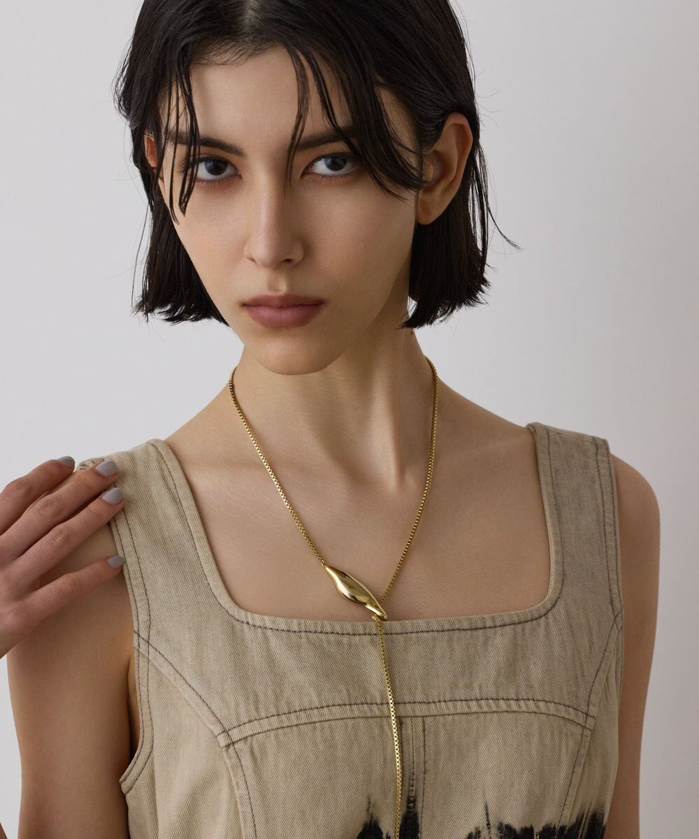 GRACE CONTINENTAL デニム切替サーキュラーワンピース 