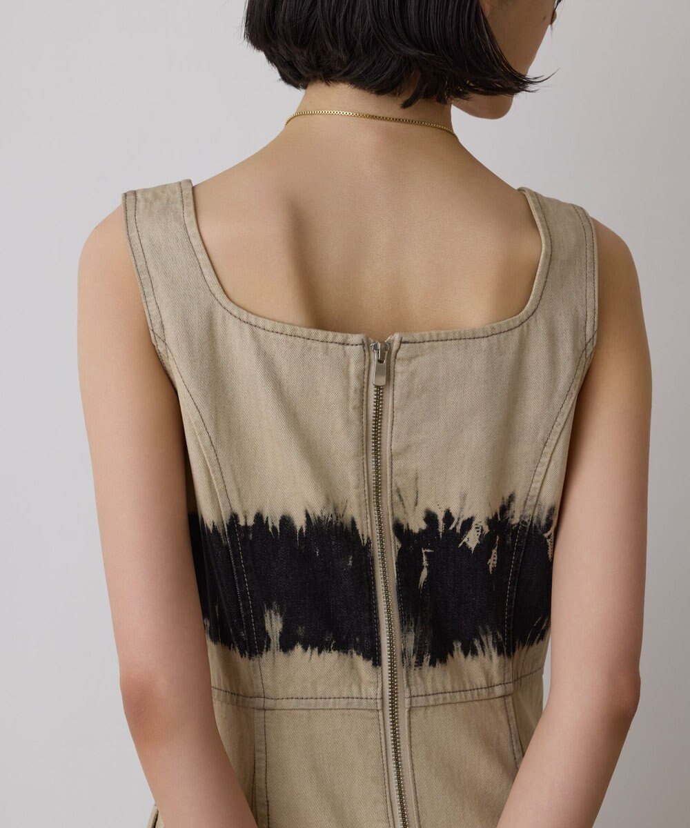 GRACE CONTINENTAL デニム切替サーキュラーワンピース 