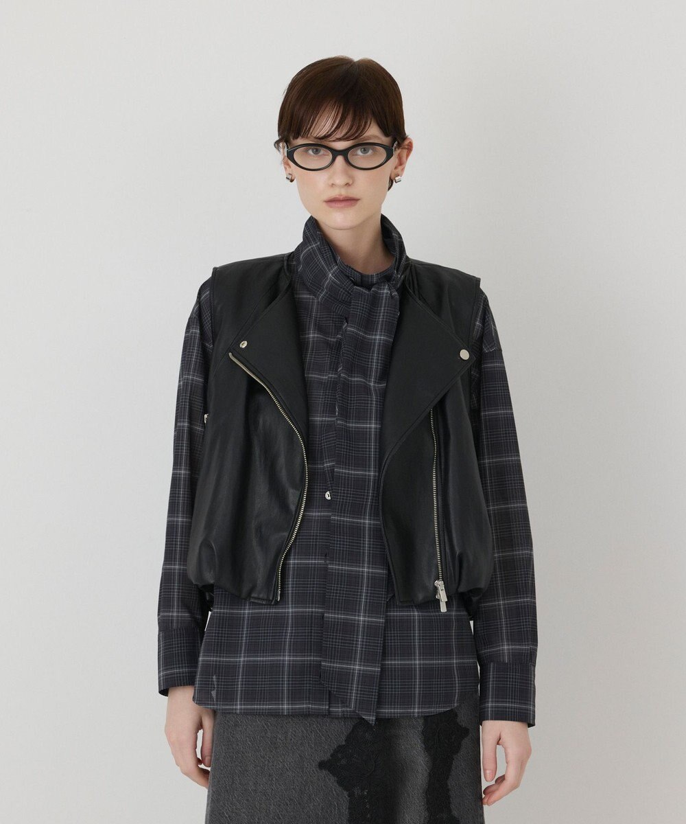 GRACE CONTINENTAL ライダースジレ 