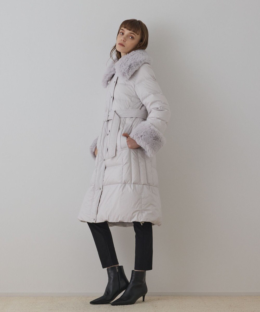 GRACE CONTINENTAL ファーカラーロングダウン 