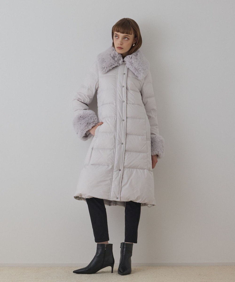 GRACE CONTINENTAL ファーカラーロングダウン 