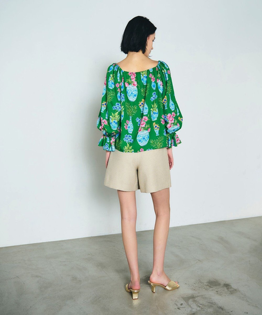 GRACE CONTINENTAL フラワーベースプリントトップ