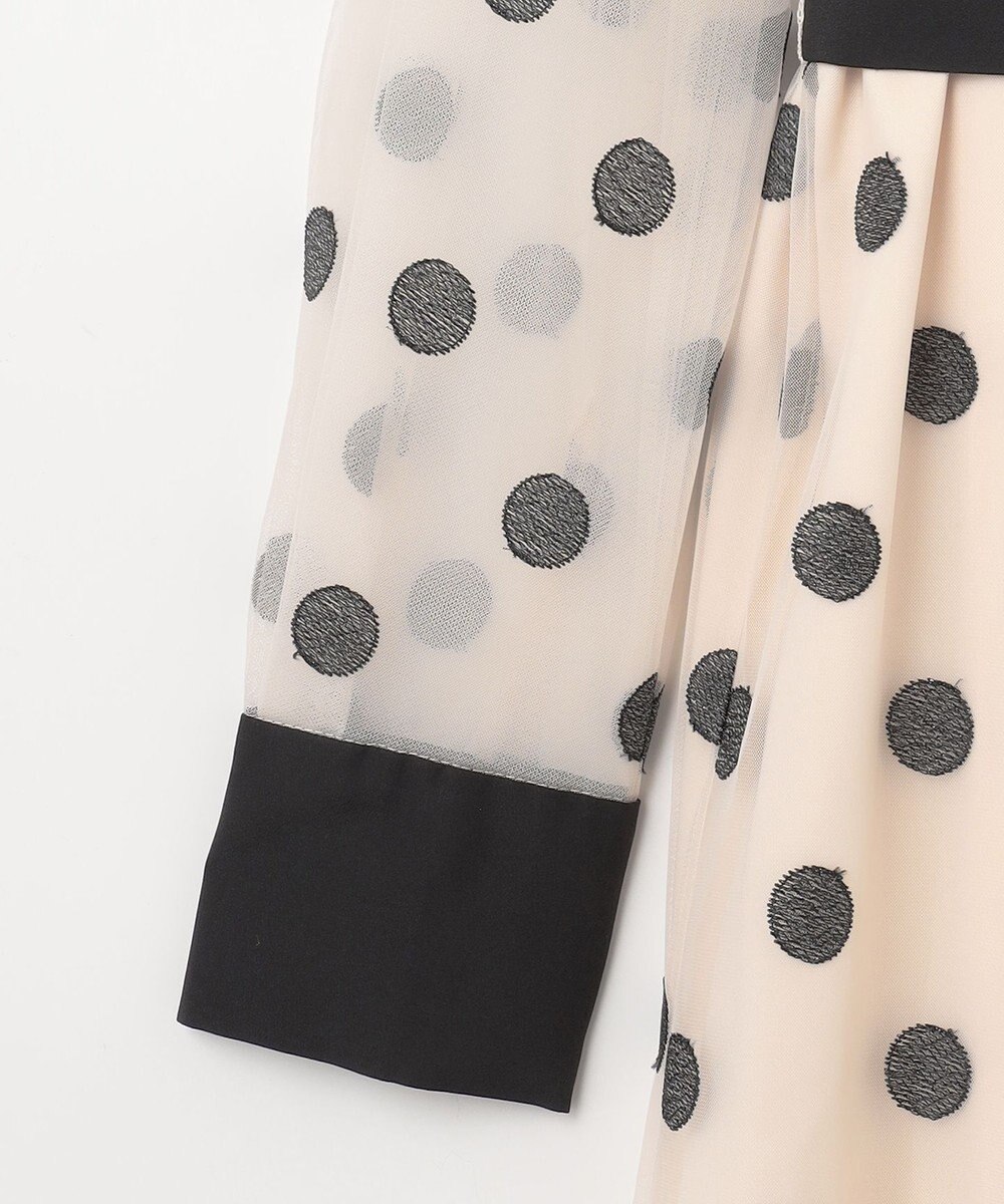 GRACE CONTINENTAL ラメドット刺繍ドレス 