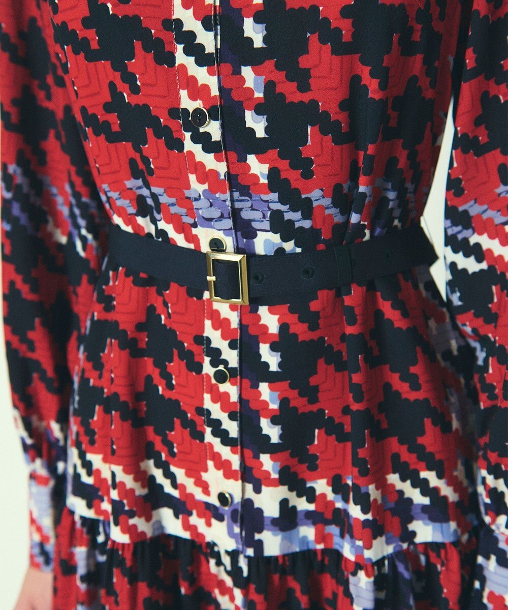 GRACE CONTINENTAL キカプリントティアードワンピース 