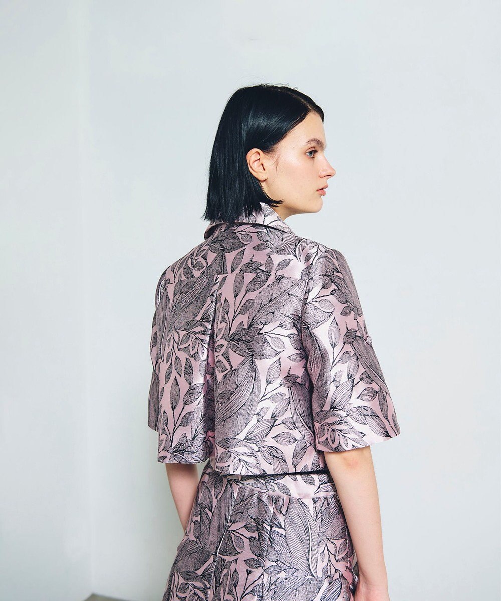 GRACE CONTINENTAL ボタニカルジャガードシャツ