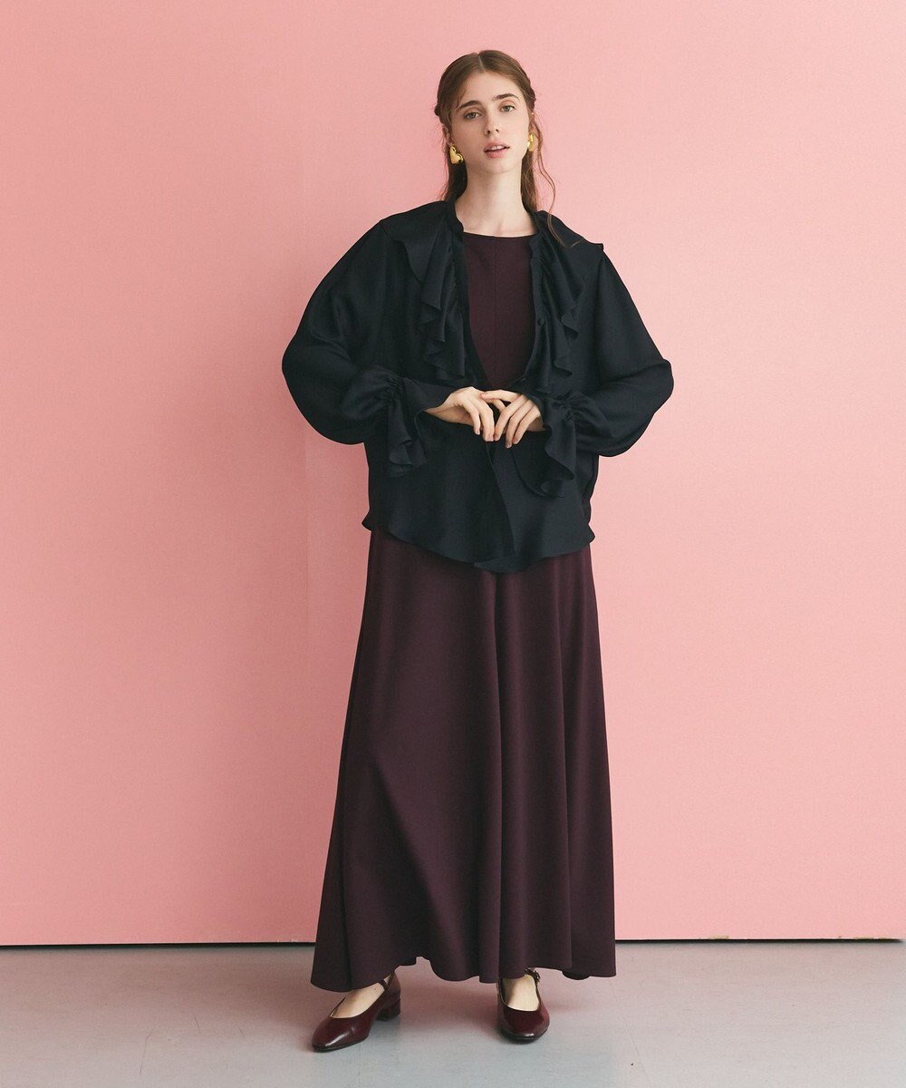 GRACE CONTINENTAL スキッパーラッフルブラウス 