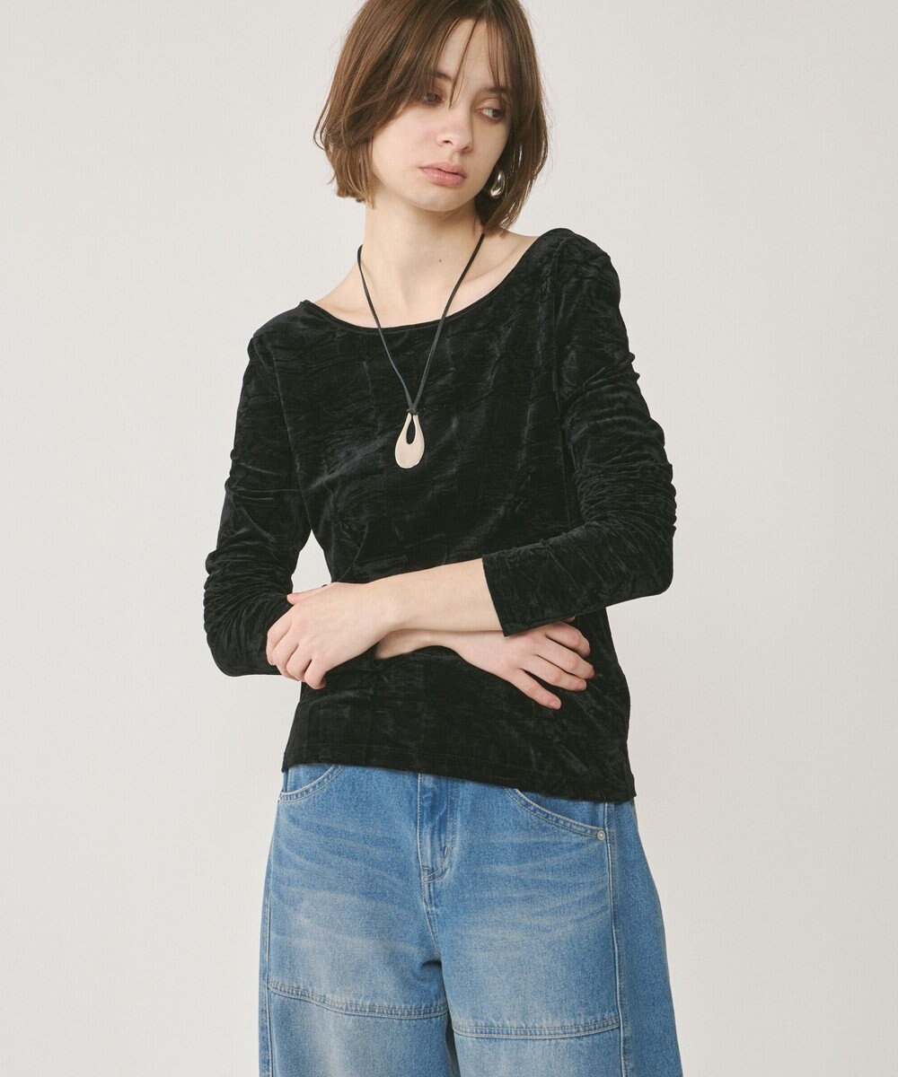 GRACE CONTINENTAL クラッシュベロアカットトップ 