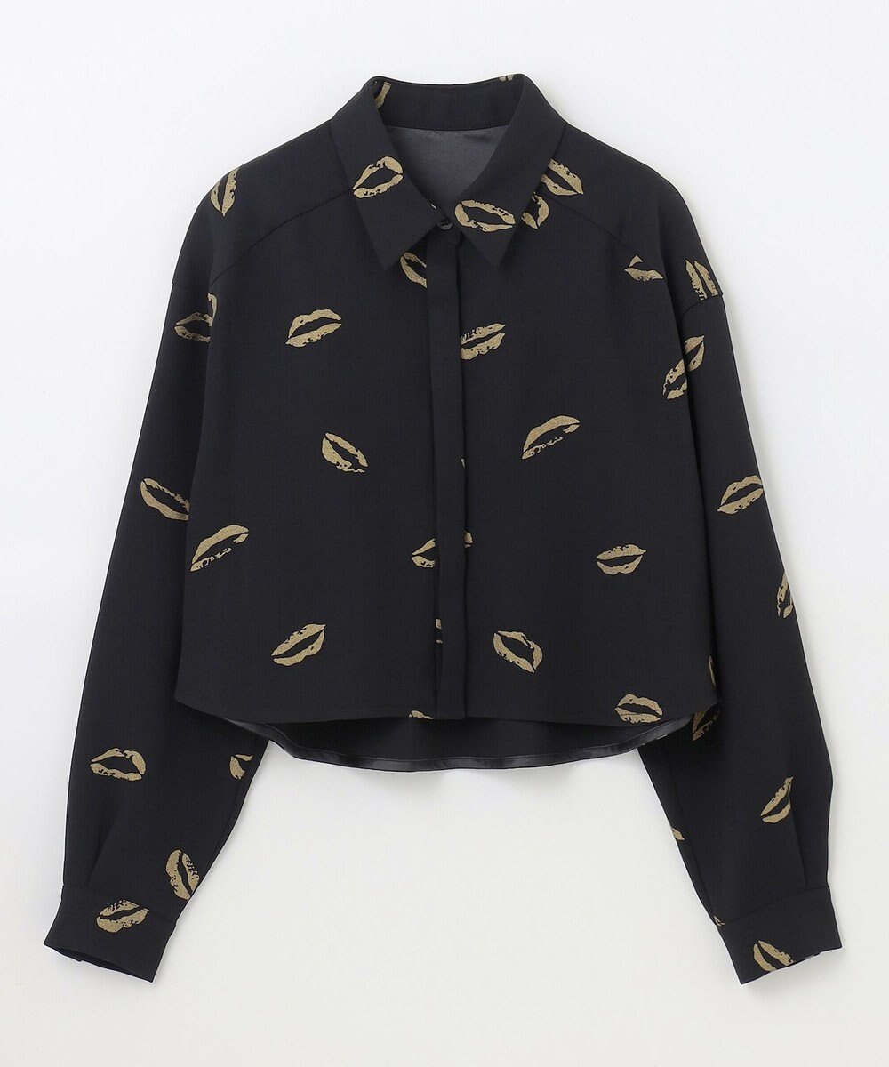 GRACE CONTINENTAL リップモチーフショートシャツ 