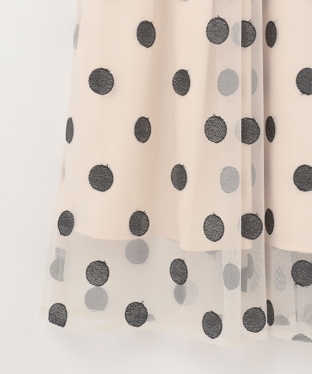 GRACE CONTINENTAL ラメドット刺繍ドレス 