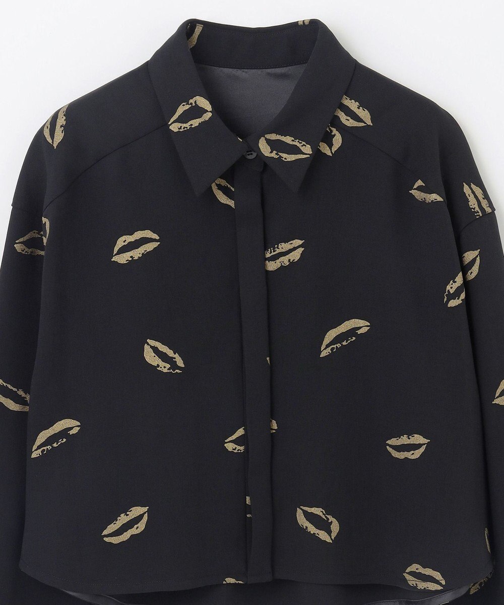 GRACE CONTINENTAL リップモチーフショートシャツ 