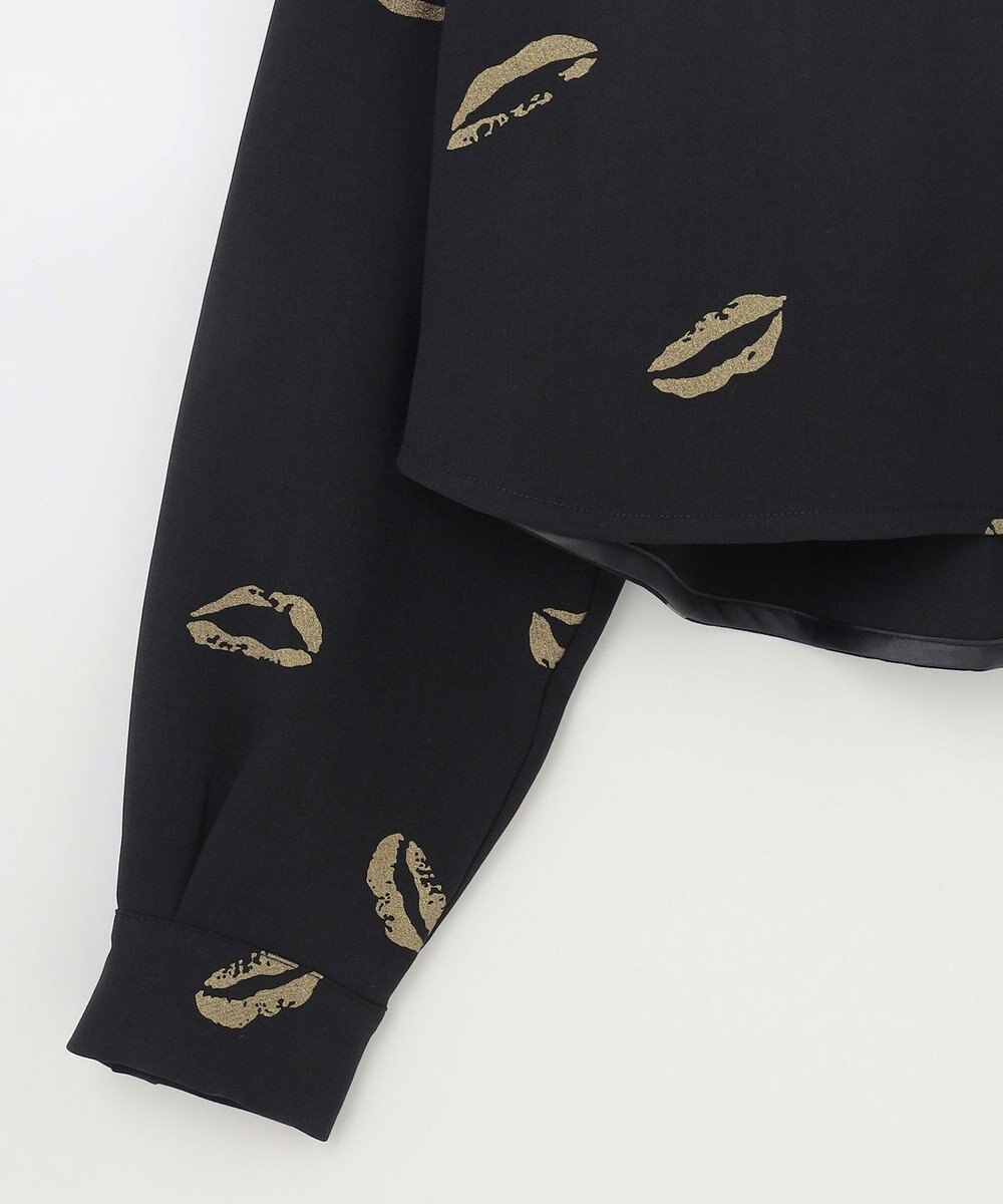 GRACE CONTINENTAL リップモチーフショートシャツ 