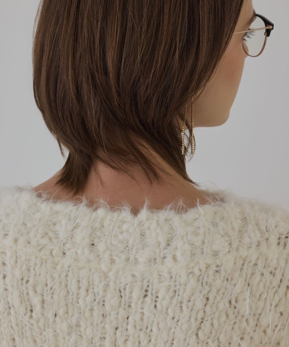 GRACE CONTINENTAL バルキーフェザーニットトップ 