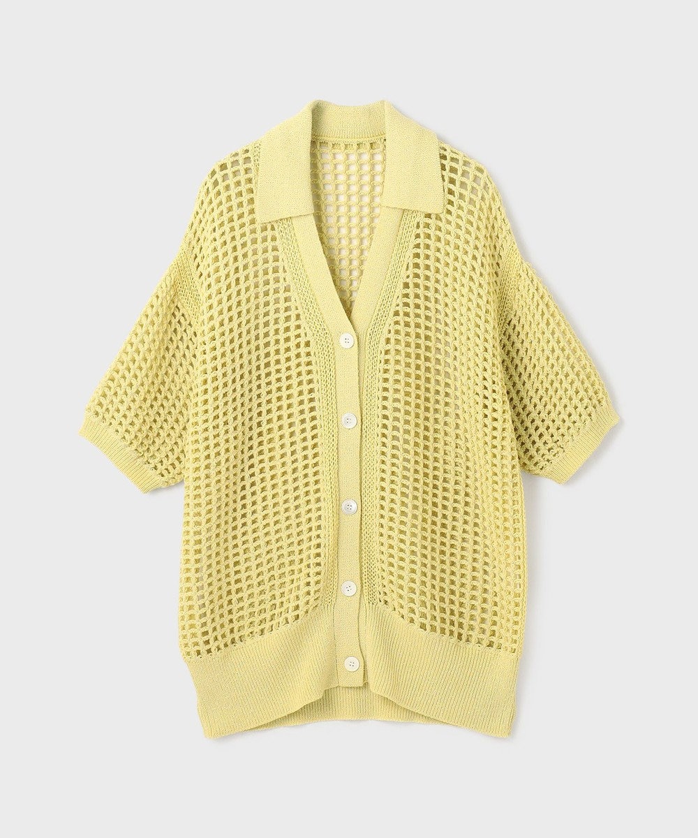GRACE CONTINENTAL メッシュスキッパーニットカーディガン 