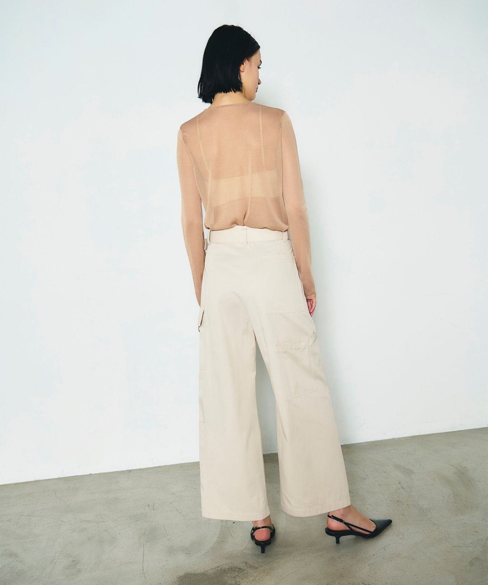 GRACE CONTINENTAL シアークルーニットトップ