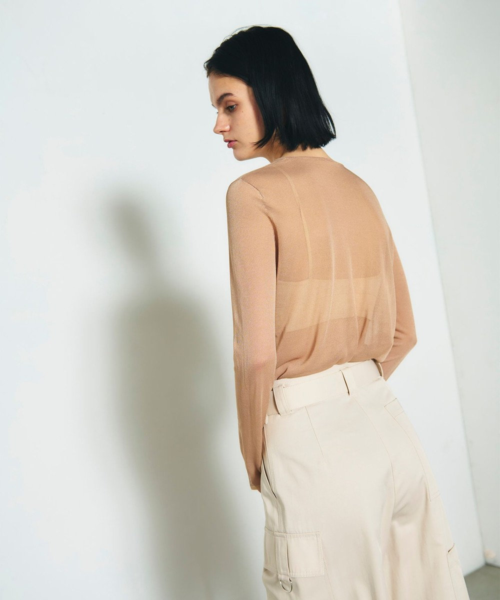 GRACE CONTINENTAL シアークルーニットトップ
