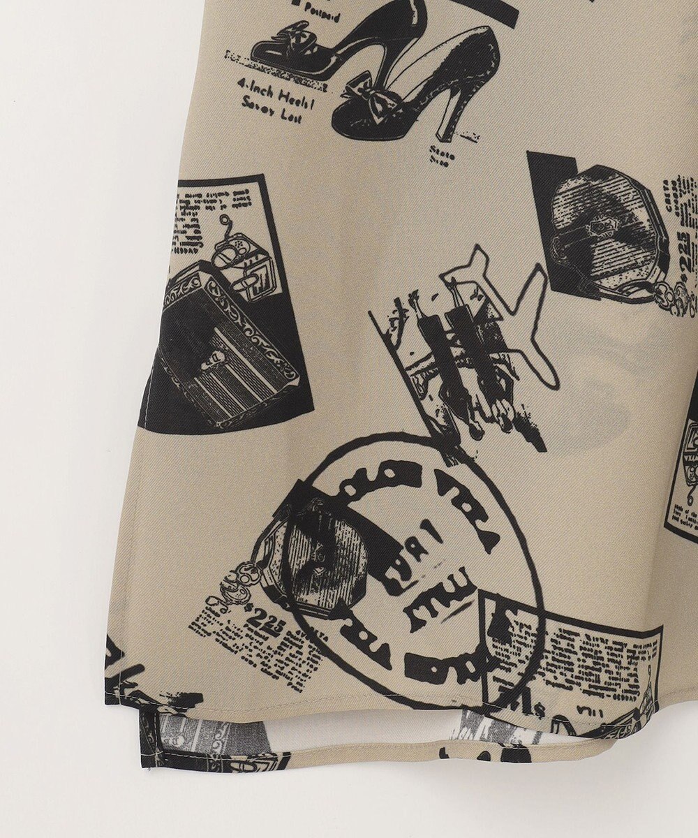 GRACE CONTINENTAL フォトプリントシャツドレス ベージュ