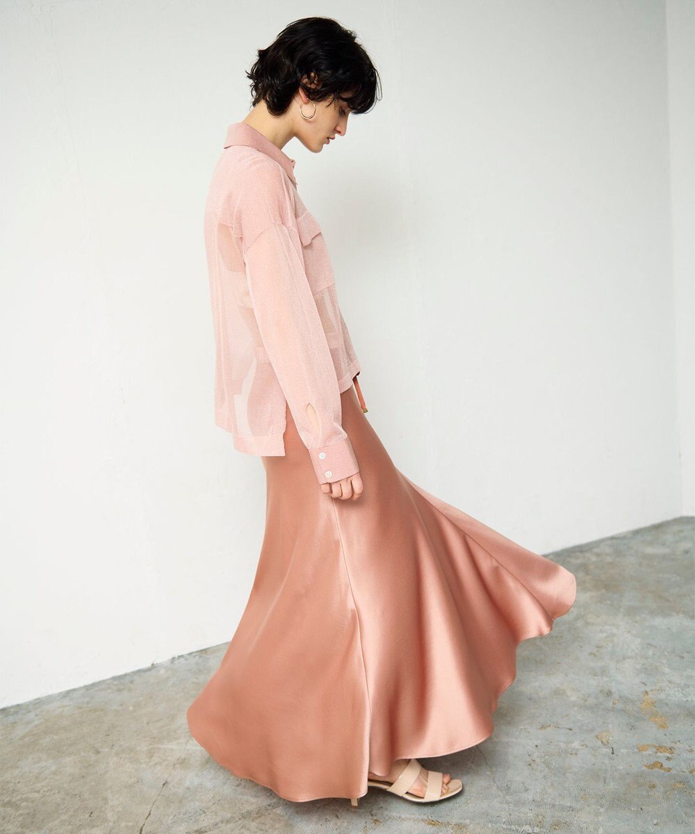 GRACE CONTINENTAL ニットシアーシャツ 