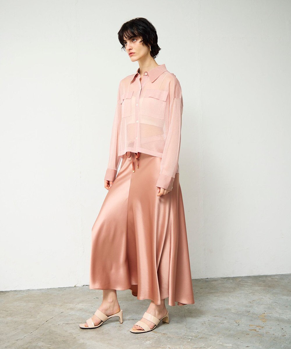 GRACE CONTINENTAL ニットシアーシャツ