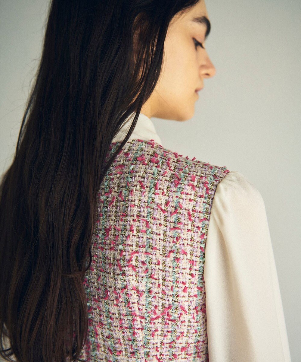 GRACE CONTINENTAL ツイードコンビワンピース 