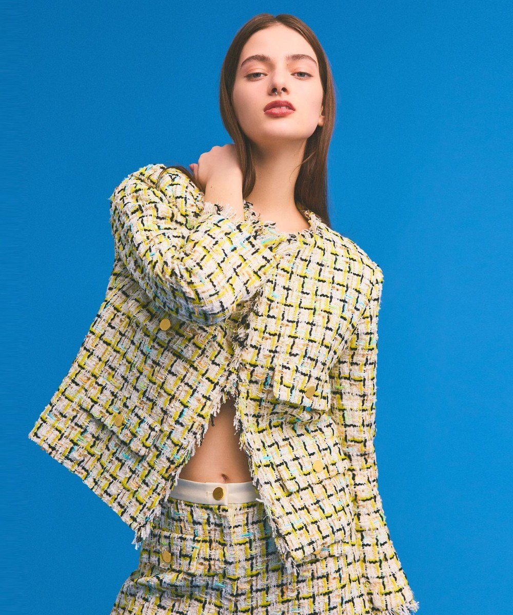 GRACE CONTINENTAL チュールヤーンツイードジャケット 