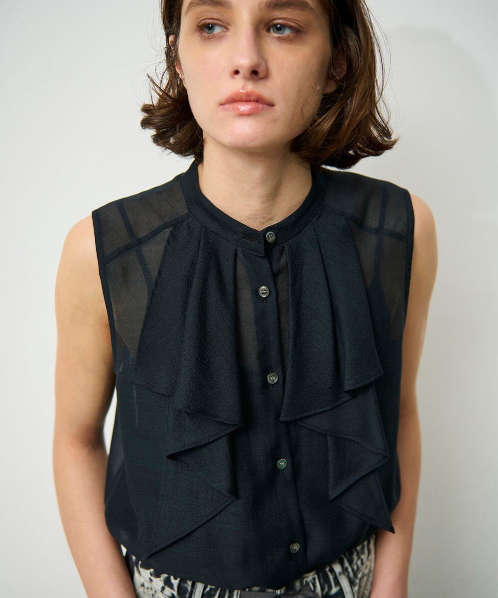 GRACE CONTINENTAL シアーボウタイノースリーブ