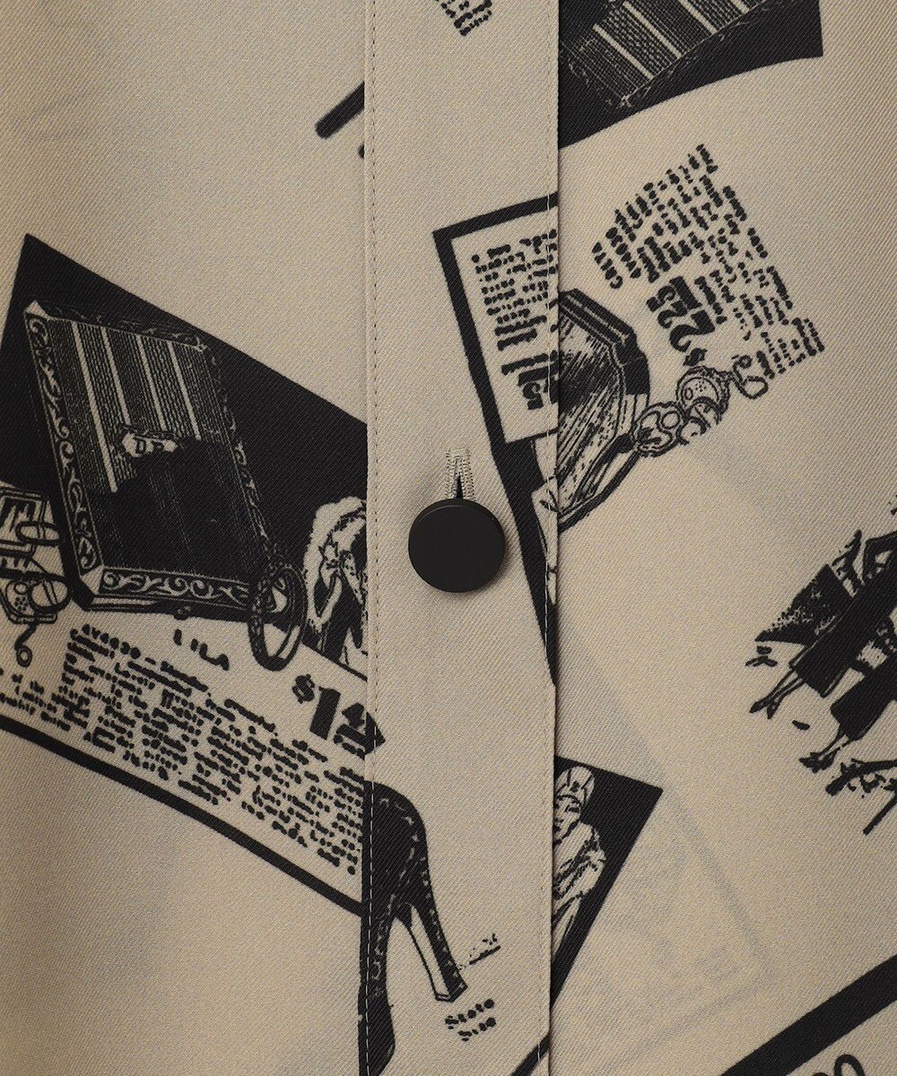 GRACE CONTINENTAL フォトプリントシャツドレス ベージュ