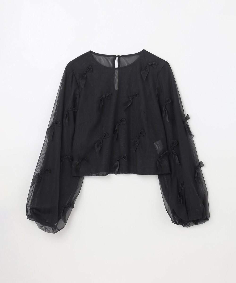 GRACE CONTINENTAL リボンチュールトップ 