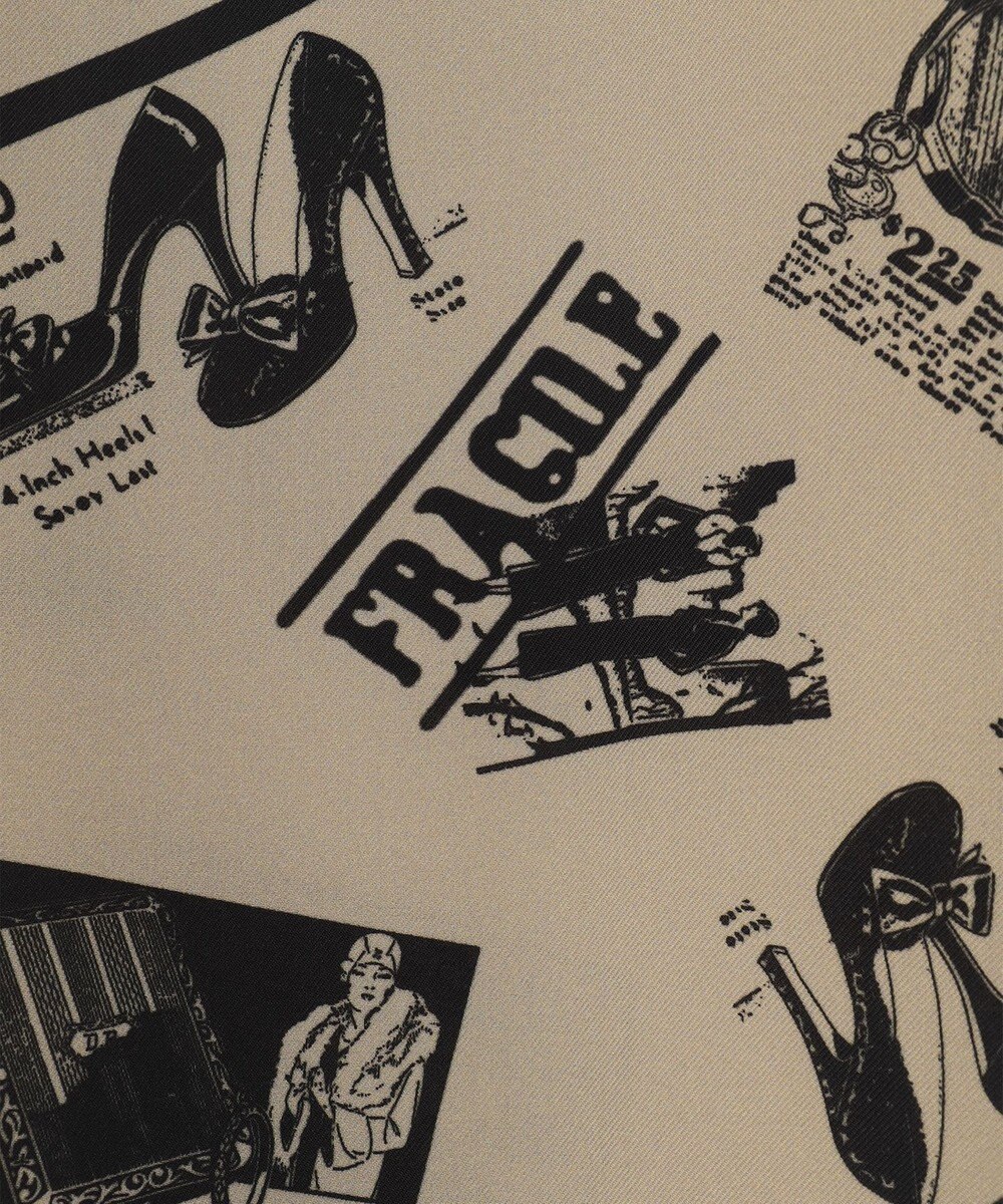 GRACE CONTINENTAL フォトプリントシャツドレス ベージュ