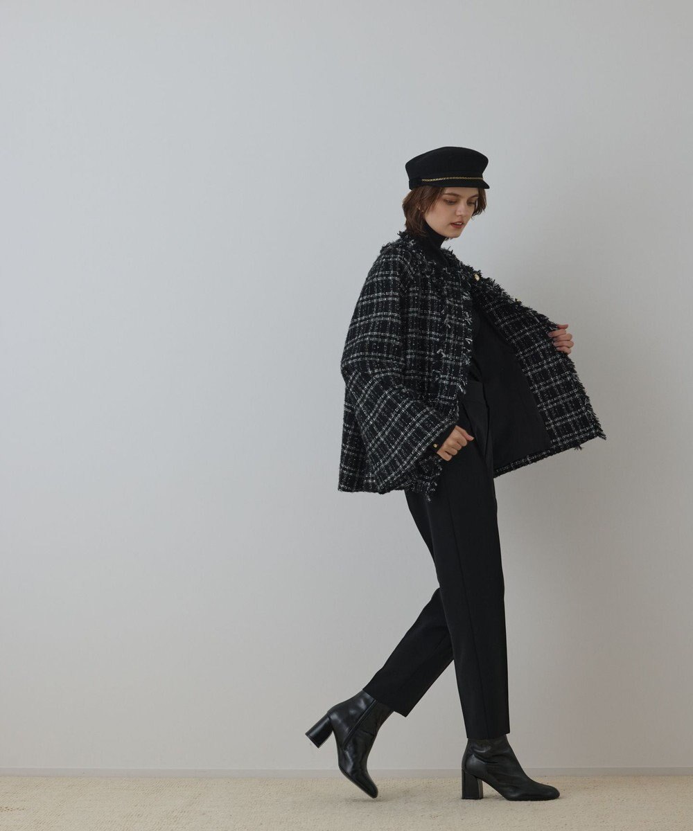 GRACE CONTINENTAL フレアスリーブツイードジャケット 