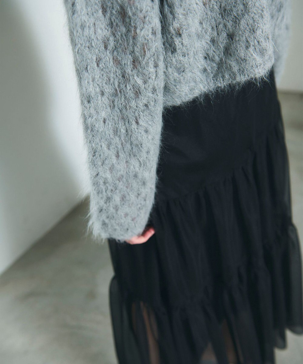 GRACE CONTINENTAL アルパカメッシュニットトップ 