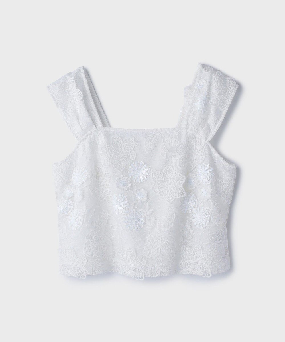 GRACE CONTINENTAL チュール刺繍トップ 
