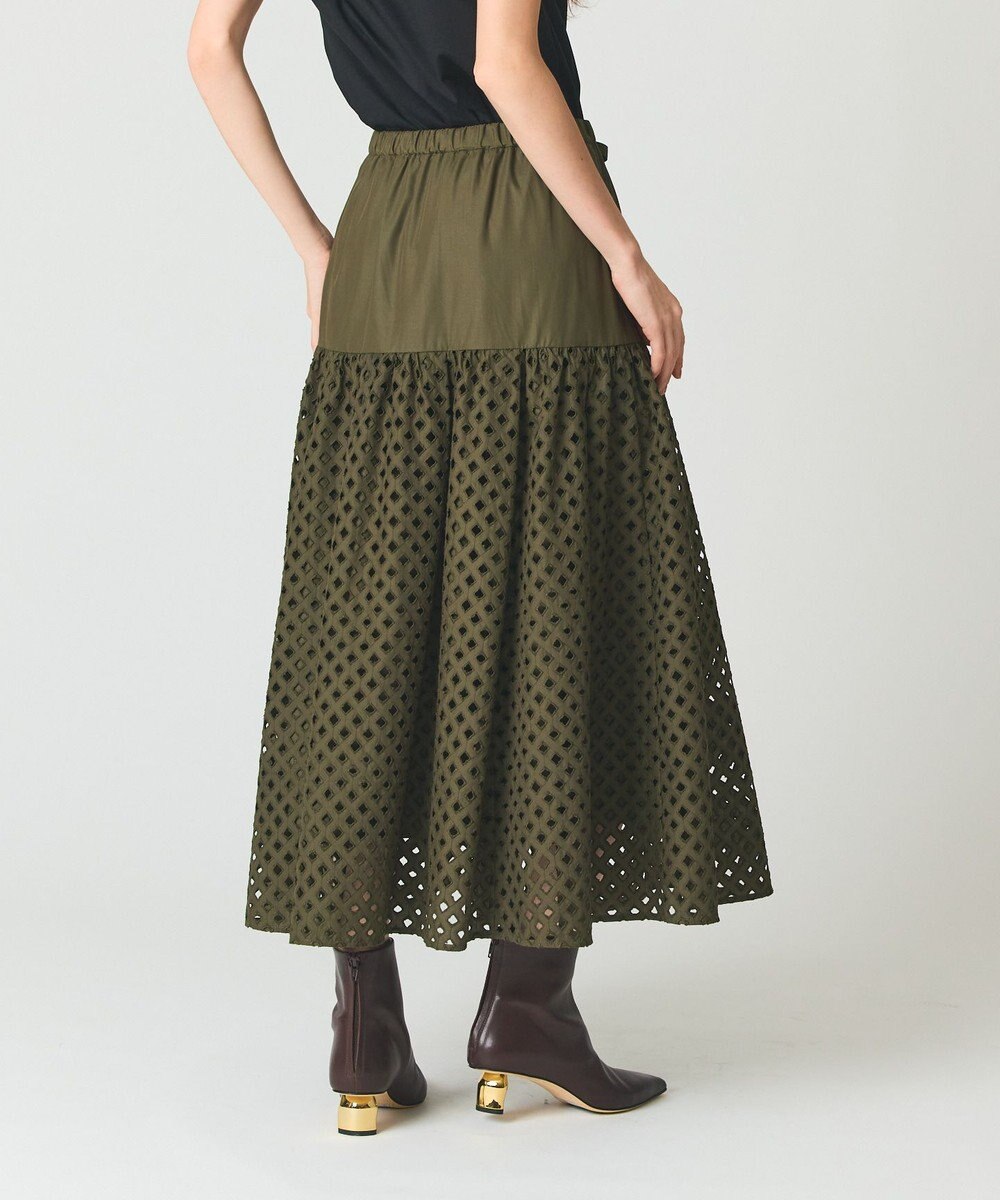 GRACE CONTINENTAL メッシュカットワークスカート 