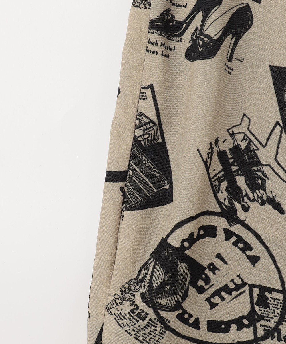 GRACE CONTINENTAL フォトプリントシャツドレス ベージュ