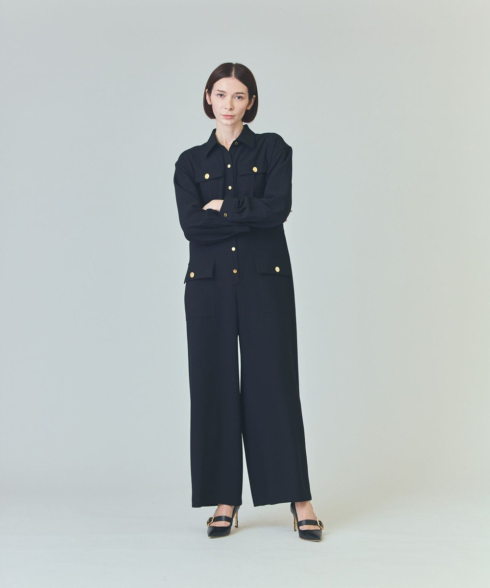 GRACE CONTINENTAL バックサテンオールインワン