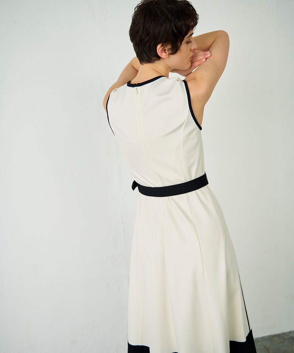 GRACE CONTINENTAL 配色ポンチフレアワンピース