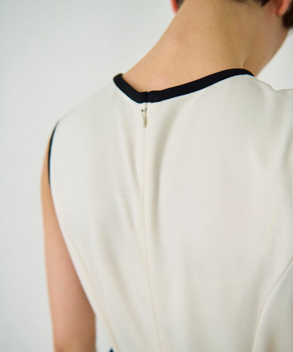 GRACE CONTINENTAL 配色ポンチフレアワンピース 