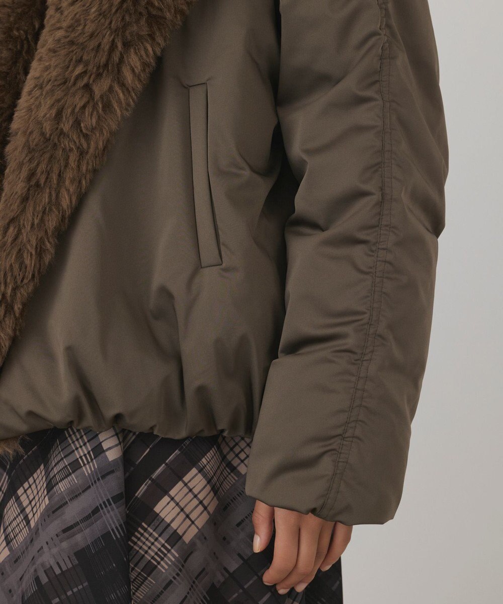 GRACE CONTINENTAL フェイクファー衿ボンバージャケット 