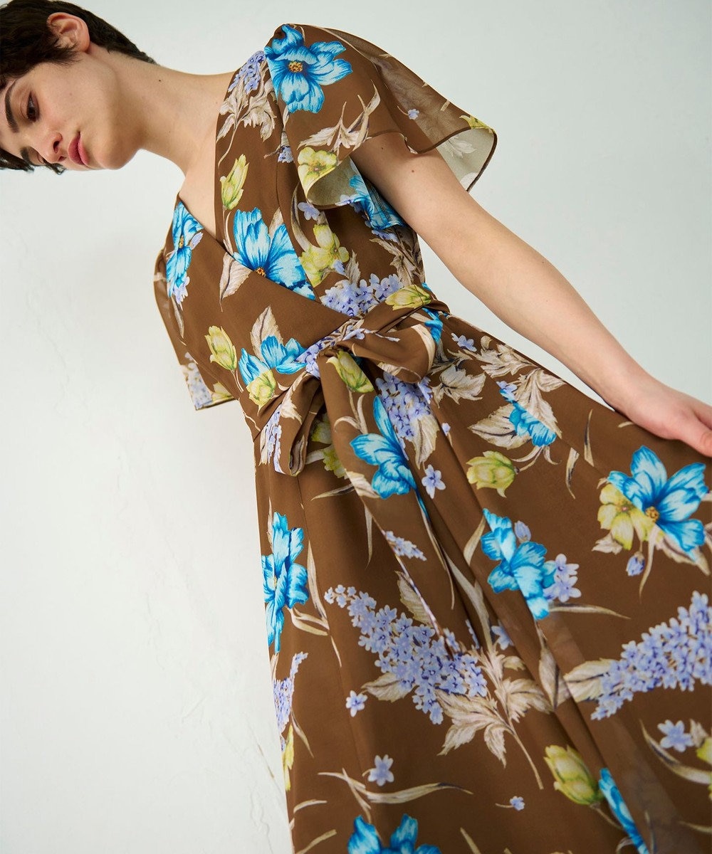 GRACE CONTINENTAL ミモザプリントワンピース