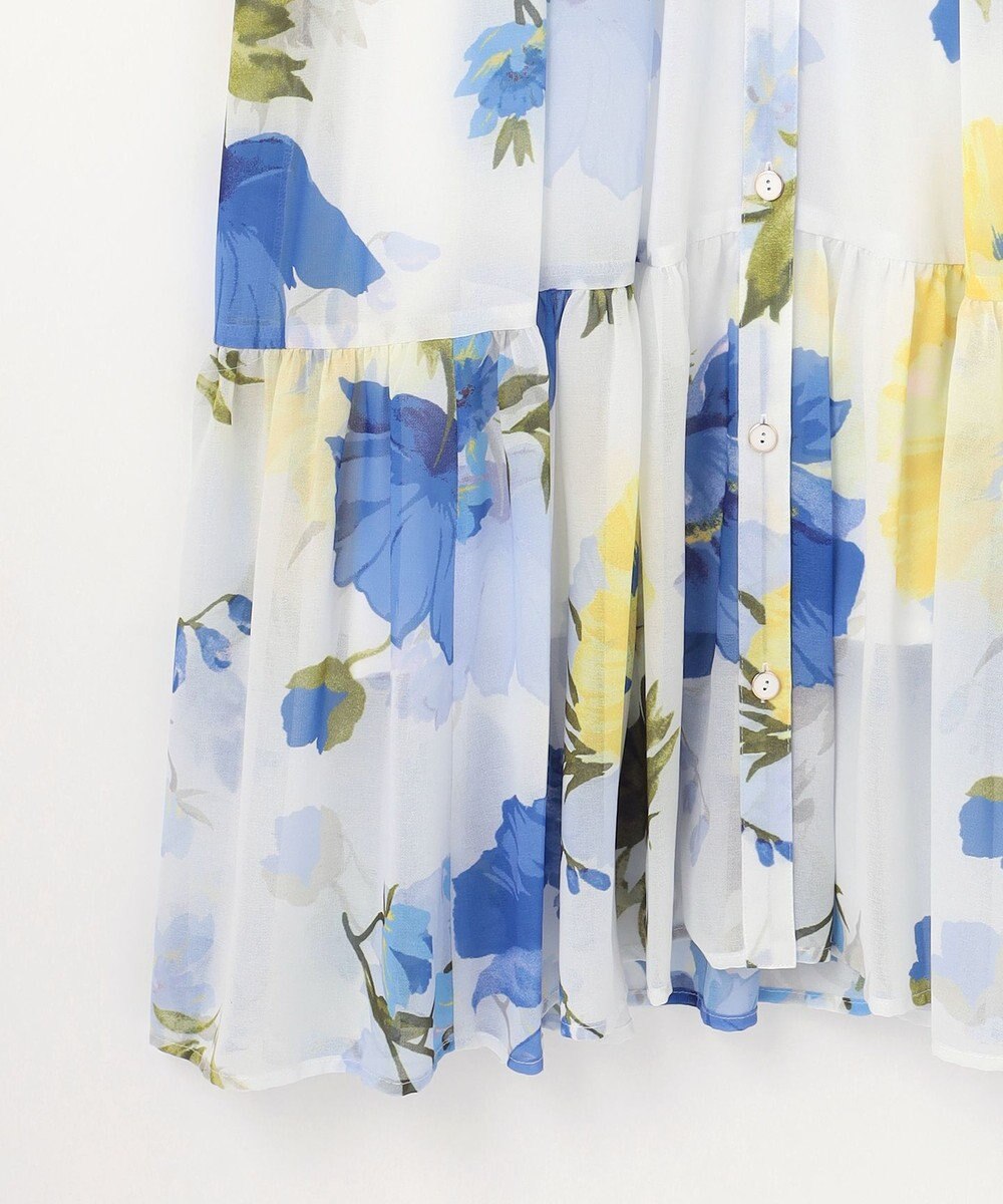 GRACE CONTINENTAL ビッグボタニカルシャツワンピース 