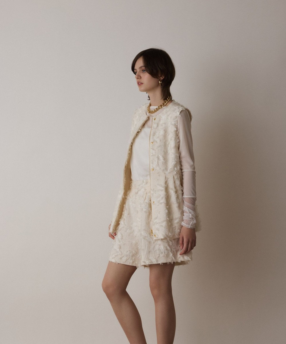 GRACE CONTINENTAL カットジャガードジレ