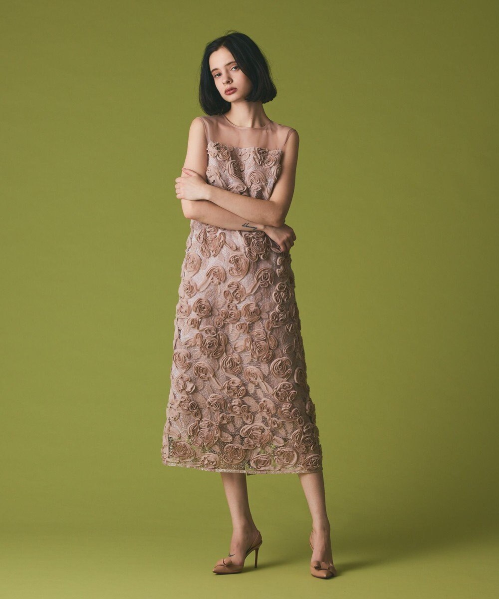 GRACE CONTINENTAL フラワーembドレス 