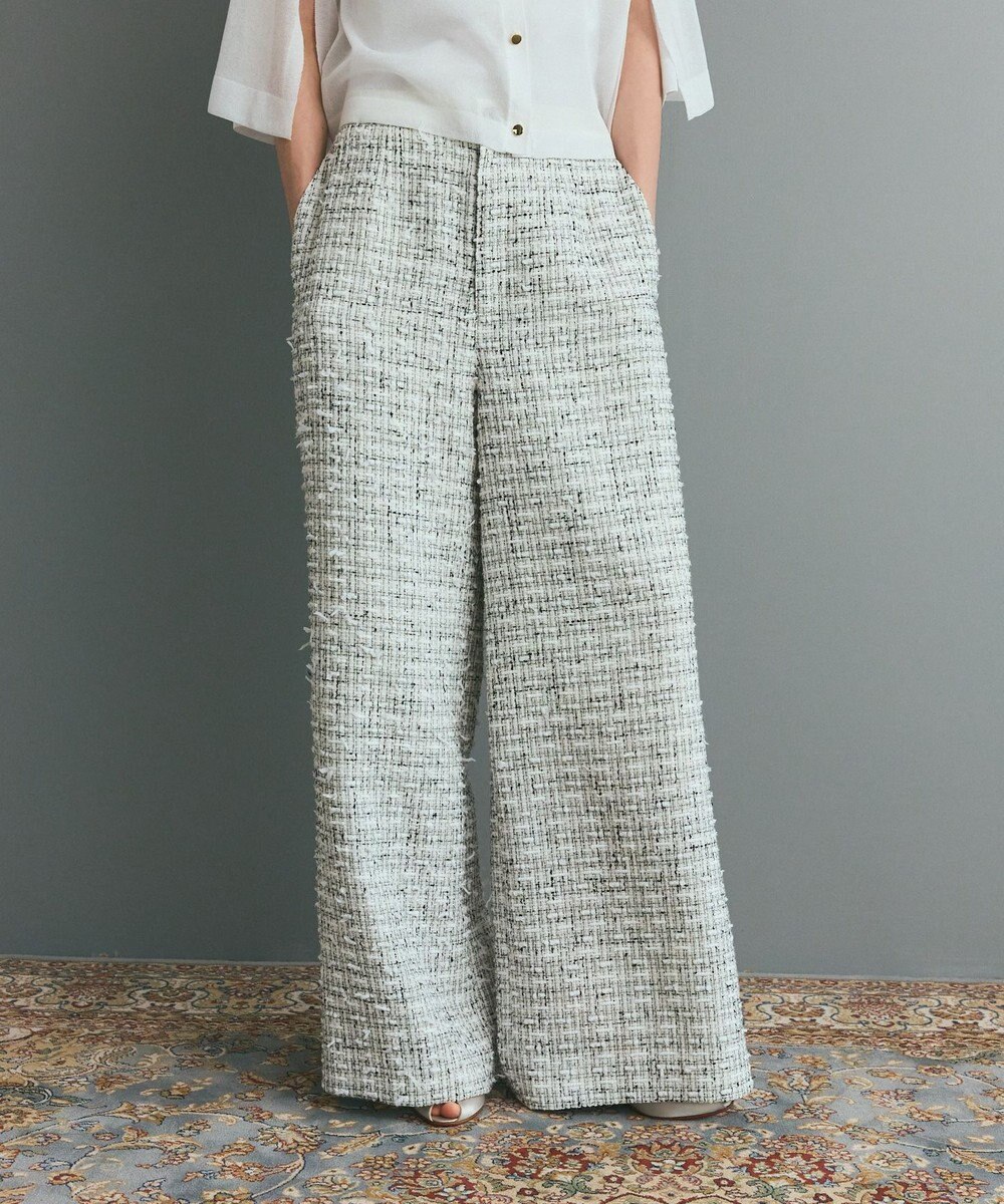 GRACE CONTINENTAL ツイードイージーパンツ 